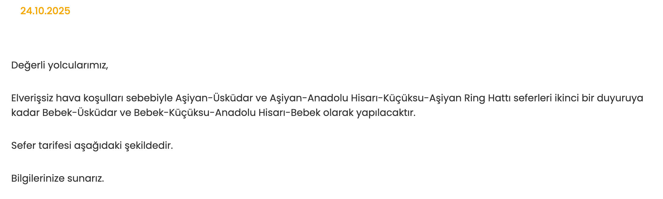 Vapur seferleri iptal mi? 24 Ekim Şehir Hatları duyurusu sorgulanıyor! Vapur seferleri iptal mi? 24 Ekim Şehir Hatları duyurusu sorgulanıyor! - 1. Resim