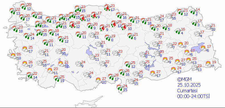 Hafta sonu karla karışık yağmur geliyor! Meteoroloji'den 10 kente sarı kodlu uyarı Hafta sonu karla karışık yağmur geliyor! Meteoroloji'den 12 kente sarı kodlu uyarı - 1. Resim