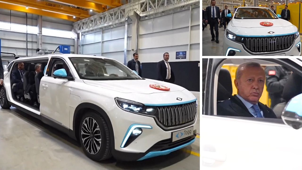 Cumhurbaşkanı Erdoğan törene Togg'un limuzin versiyonuyla ile geldi - Gündem