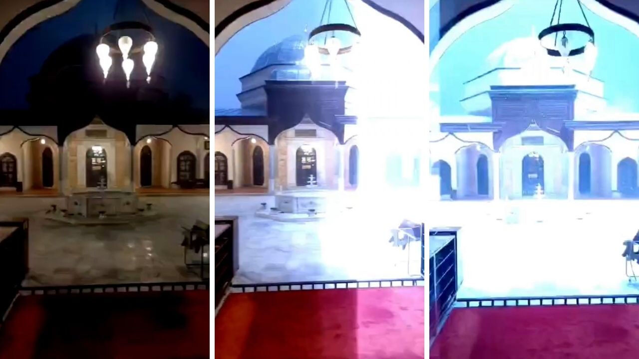 Emirsultan Camii kubbesine yıldırım düştü! O anlar saniye saniye görüntülendi Emirsultan Camii kubbesine yıldırım düştü! O anlar saniye saniye görüntülendi - 1. Resim