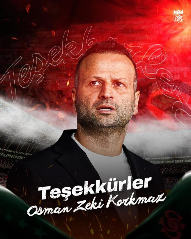 TFF 1'inci Lig'de bir veda daha! Sivasspor'da Osman Zeki Korkmaz dönemi sona erdi TFF 1'inci Lig'de bir veda daha! Sivasspor'da Osman Zeki Korkmaz dönemi sona erdi - 1. Resim