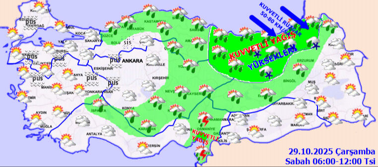 Bugün hava nasıl, yağmur var mı? Meteoroloji sağanak yağış uyarısı verdi! Bugün hava nasıl, yağmur var mı? Meteoroloji sağanak yağış uyarısı verdi! - 1. Resim