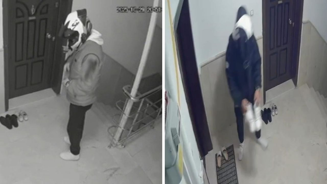  -Sipariş getirdi, hiç çekinmeden ayakkabı çaldı