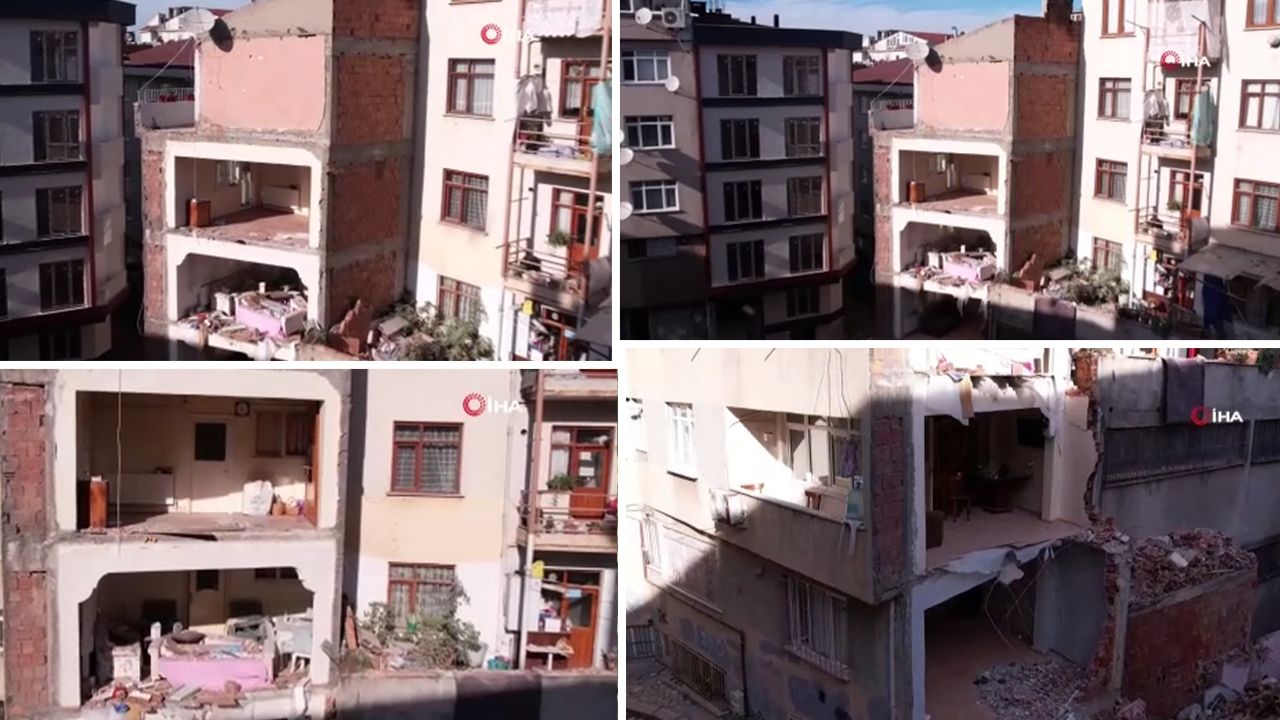 Deprem riski yüksek Zeytinburnu'nda akılalmaz görüntü: Yıkım sırasında apartmanın duvarının olmadığı ortaya çıktı Deprem riski yüksek Zeytinburnu'nda akılalmaz görüntü: Yıkım sırasında apartmanın duvarının olmadığı ortaya çıktı