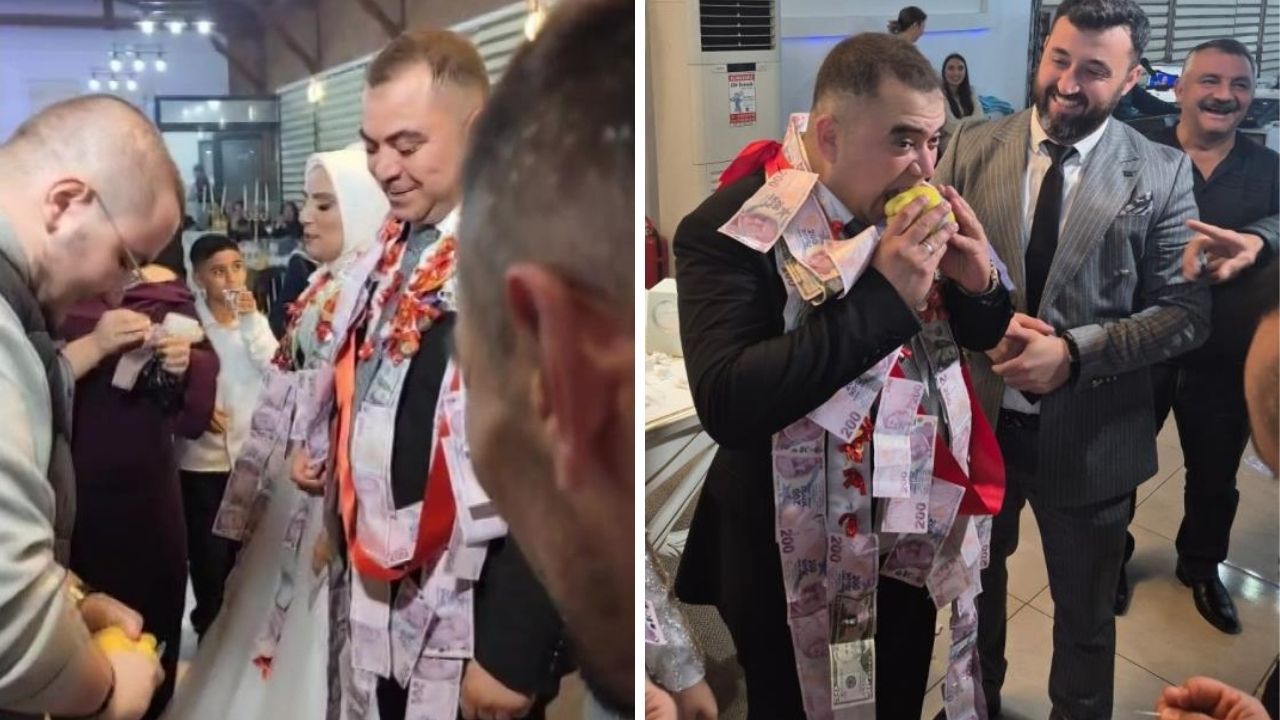  - Damada görülmemiş hediye! Herkesin içinde yedi