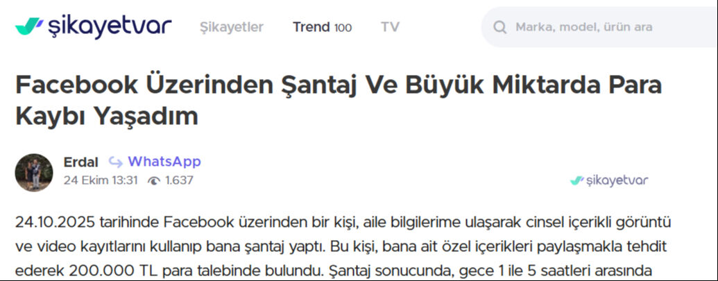 Müstehcen video tuzağıyla vurgun! Çoğu insan utanarak şikayetçi olamıyor - 1. Resim