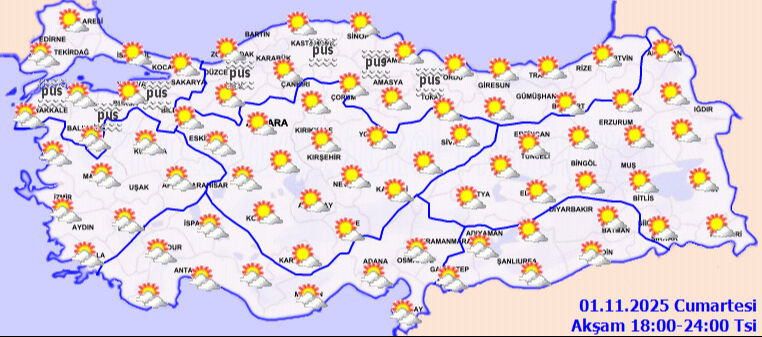Pazar günü hava durumu nasıl olacak? İstanbul, Ankara, İzmir için Meteoroloji'den 2 Kasım tahmin raporu - 1. Resim