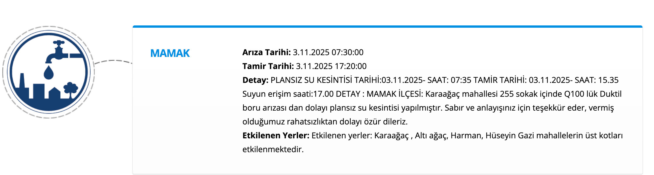 3 Kasım ASKİ su kesintisi sorgulama! Ankara'da bugün sular ne zaman, saat kaçta gelecek? 3 Kasım ASKİ su kesintisi sorgulama! Ankara'da bugün sular ne zaman, saat kaçta gelecek? - 2. Resim
