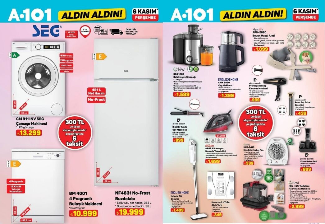 6 Kasım A101 aktüel ürünler kataloğu! Halı ve koltuk yıkama makinesi, akıllı tartı ve daha fazlası raflarda - 2. Resim