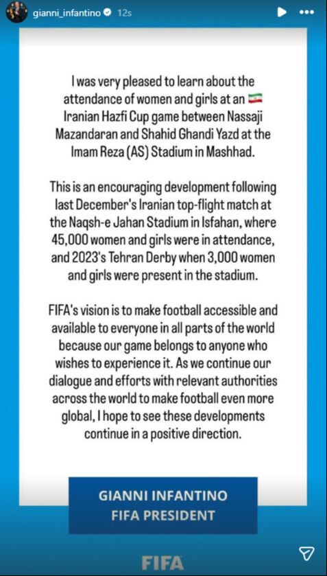 FIFA'dan İran'ın 'kadın taraftar' kararına övgü: Umut verici gelişme - 2. Resim