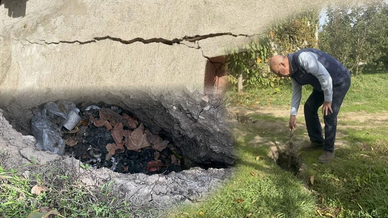  - Gizemli çukurlar oluştu, evlerin duvarları çatladı