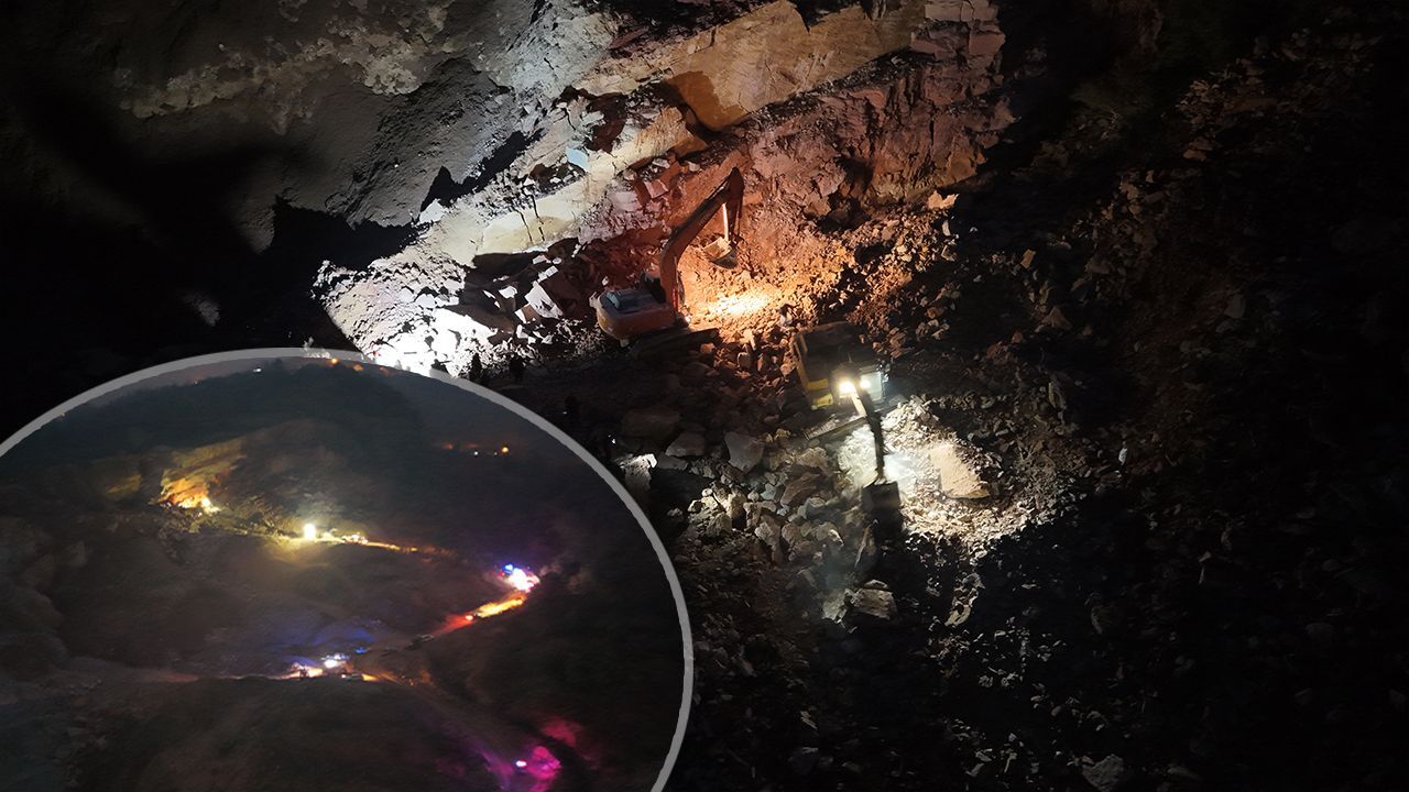  - Taş ocağında göçük! 2 kişi enkaz altında