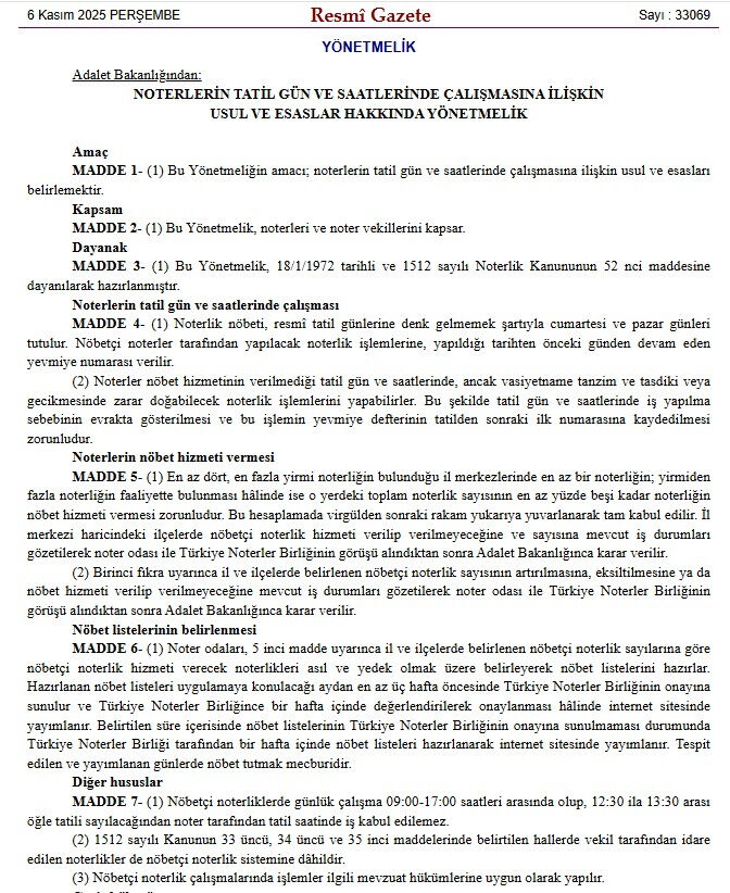 Noterlerde yeni dönem! Karar, Cumhurbaşkanı Erdoğan'ın imzasıyla Resmi Gazete'de Noterlerde yeni dönem! Karar Resmi Gazete'de - 1. Resim