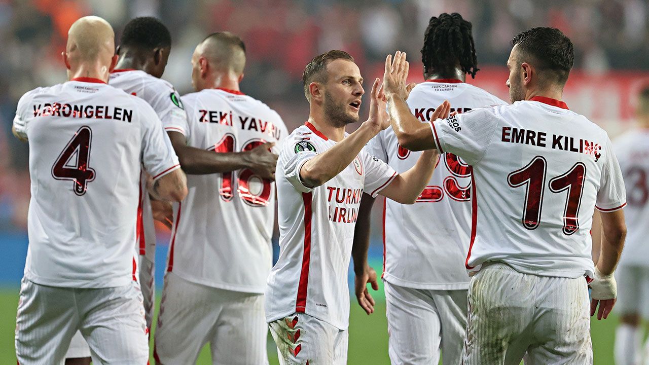Samsunspor 3'te 3 yaptı, Avrupa'da zirveye çıktı Samsunspor 3'te 3 yaptı, Avrupa'da zirveye çıktı