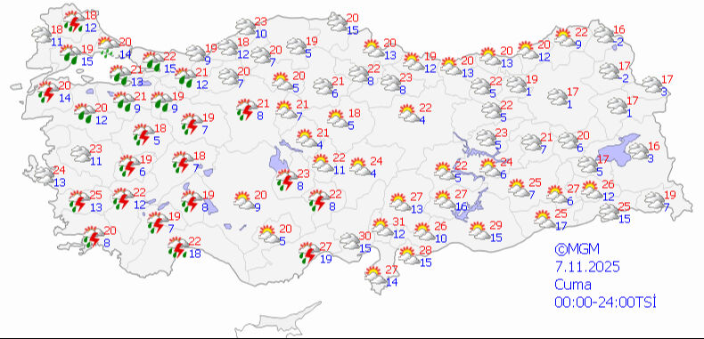 Meteoroloji'den il il sağanak uyarısı! Gök gürültülü, kuvvetli geliyor Meteoroloji'den il il sağanak uyarısı! Gök gürültülü, kuvvetli geliyor - 1. Resim