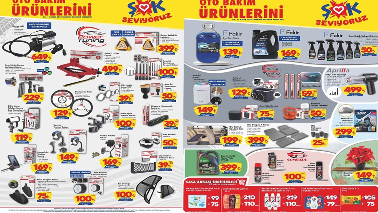 8 Kasım 2025 ŞOK aktüel ürünler kataloğu paylaşıldı! ŞOK'a bugün neler geliyor? - Haberler