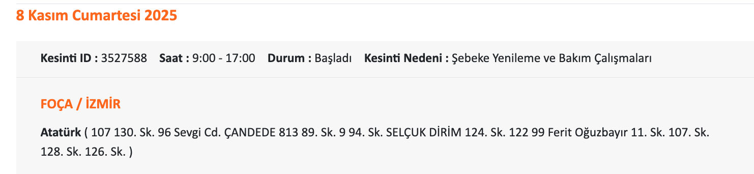 8 Kasım İzmir'de elektrikler ne zaman gelecek? Gediz Elektrik kesintisi sorgulama 8 Kasım İzmir'de elektrikler ne zaman gelecek? Gediz Elektrik kesintisi sorgulama - 8. Resim