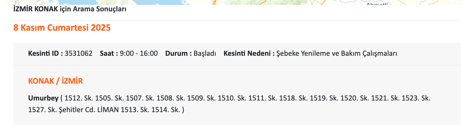 8 Kasım İzmir'de elektrikler ne zaman gelecek? Gediz Elektrik kesintisi sorgulama 8 Kasım İzmir'de elektrikler ne zaman gelecek? Gediz Elektrik kesintisi sorgulama - 13. Resim