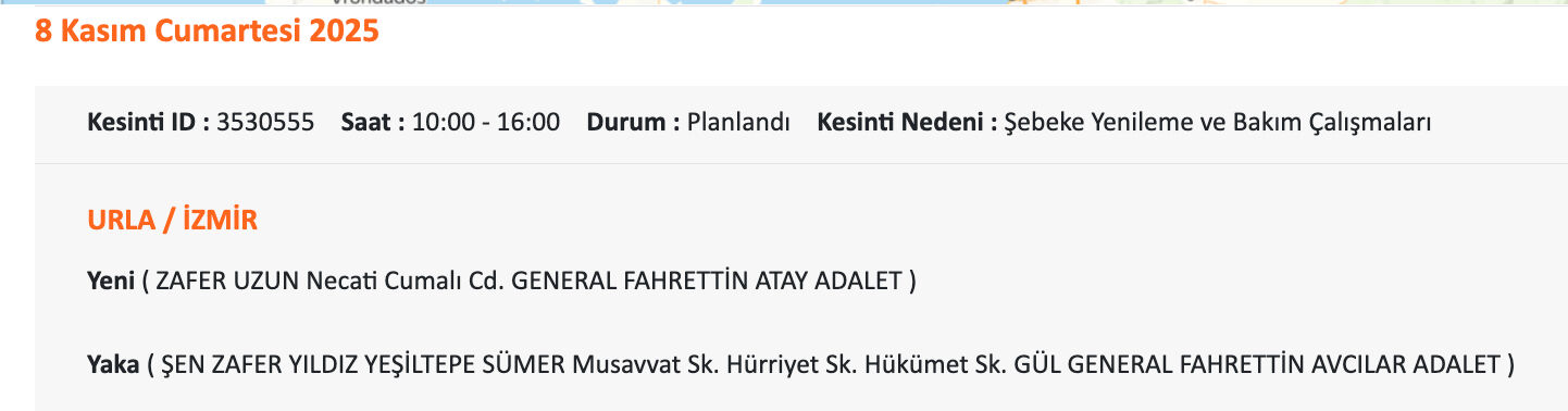 8 Kasım İzmir'de elektrikler ne zaman gelecek? Gediz Elektrik kesintisi sorgulama 8 Kasım İzmir'de elektrikler ne zaman gelecek? Gediz Elektrik kesintisi sorgulama - 17. Resim
