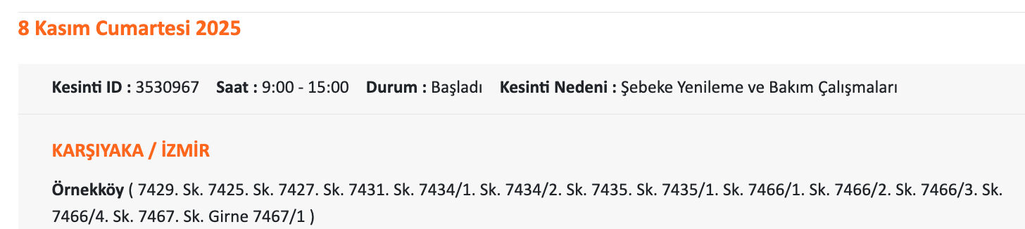 8 Kasım İzmir'de elektrikler ne zaman gelecek? Gediz Elektrik kesintisi sorgulama 8 Kasım İzmir'de elektrikler ne zaman gelecek? Gediz Elektrik kesintisi sorgulama - 11. Resim