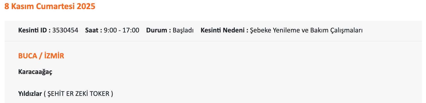 8 Kasım İzmir'de elektrikler ne zaman gelecek? Gediz Elektrik kesintisi sorgulama 8 Kasım İzmir'de elektrikler ne zaman gelecek? Gediz Elektrik kesintisi sorgulama - 5. Resim