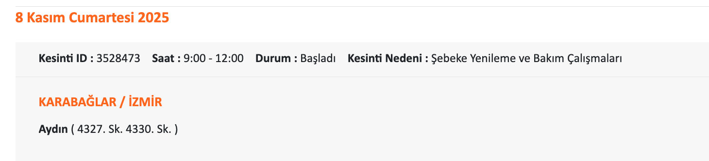 8 Kasım İzmir'de elektrikler ne zaman gelecek? Gediz Elektrik kesintisi sorgulama 8 Kasım İzmir'de elektrikler ne zaman gelecek? Gediz Elektrik kesintisi sorgulama - 9. Resim