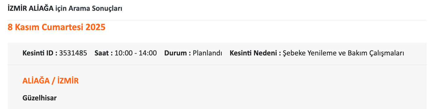 8 Kasım İzmir'de elektrikler ne zaman gelecek? Gediz Elektrik kesintisi sorgulama 8 Kasım İzmir'de elektrikler ne zaman gelecek? Gediz Elektrik kesintisi sorgulama - 2. Resim