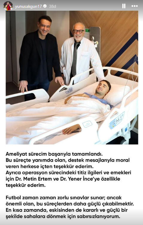 Galatasaray açıkladı: Yunus Akgün operasyon geçirdi - 2. Resim