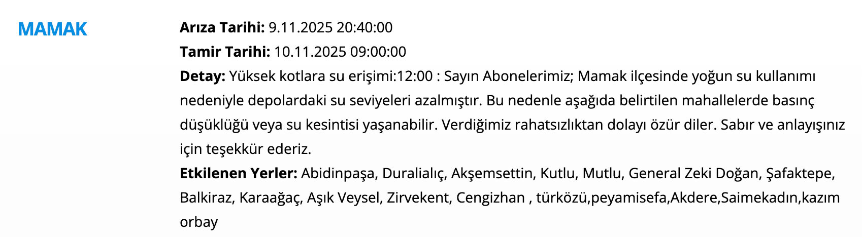 10 Kasım ASKİ su kesintisi sorgulama ekranı! Bugün sular ne zaman gelecek, saat kaçta? Polatlı, Mamak, Etimesgut... - 9. Resim