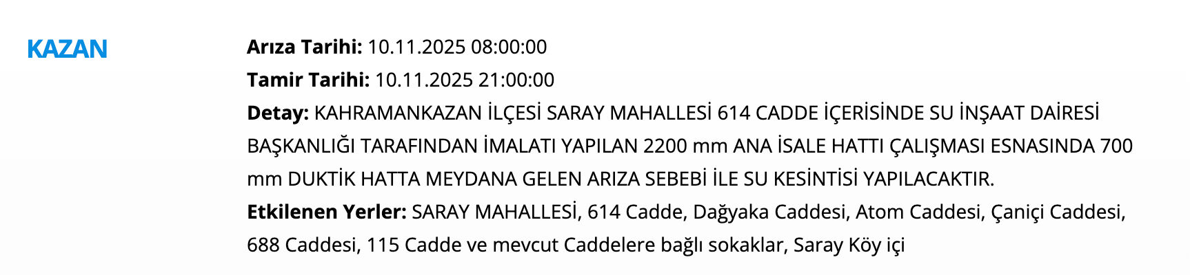 10 Kasım ASKİ su kesintisi sorgulama ekranı! Bugün sular ne zaman gelecek, saat kaçta? Polatlı, Mamak, Etimesgut... - 4. Resim