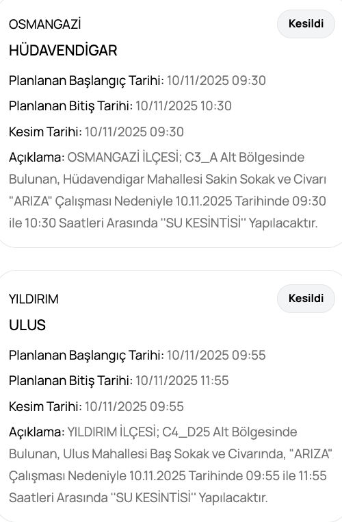 10 Kasım BUSKİ su kesintisi! Sular saat kaçta gelecek? 10 Kasım BUSKİ su kesintisi! Sular saat kaçta gelecek? - 3. Resim
