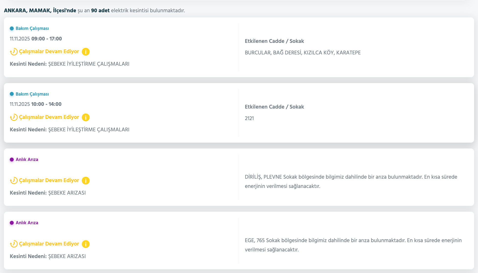 Başkent Elektrik duyurdu! 11 Kasım Ankara'da elektrikler ne zaman gelecek, saat kaçta? Birçok ilçe karanlığa gömüldü - 7. Resim