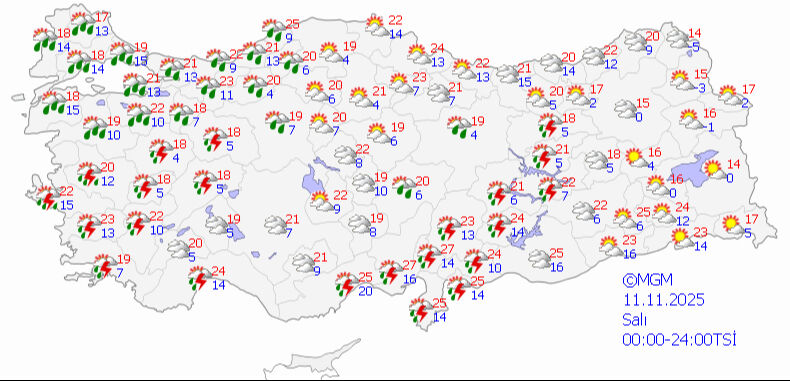 Meteoroloji'den kritik uyarı: 20’den fazla ilde gök gürültülü sağanak - 1. Resim