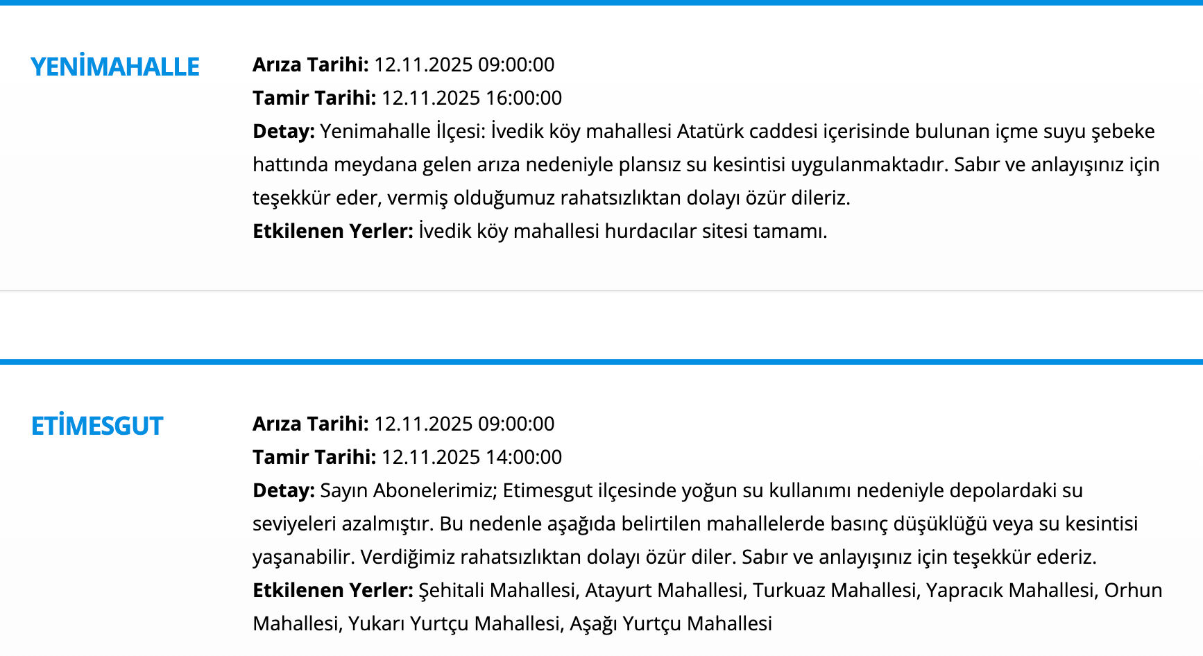 12 Kasım ASKi su kesintisi: Bugün Ankara'da ne zaman, saat kaçta sular gelecek? 12 Kasım ASKi su kesintisi: Bugün Ankara'da ne zaman, saat kaçta sular gelecek? - 2. Resim