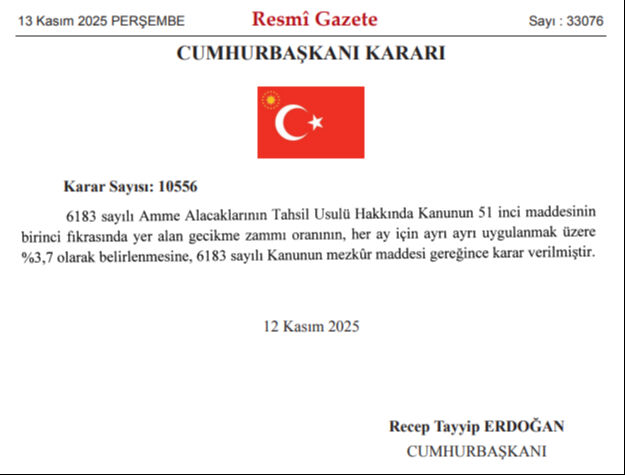 Kamu alacaklarında yeni düzenleme: Gecikme zammı oranı düşürüldü - 1. Resim