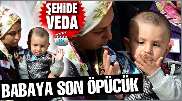 Şehit babaya son öpücük! Şehit babaya son öpücük!