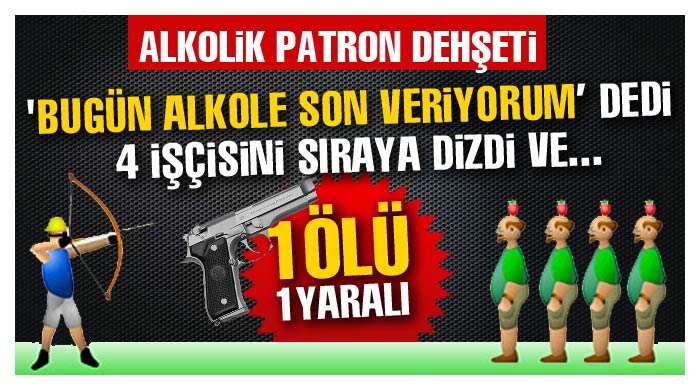 Çalışanlarını hedef tahtası yaptı: 1 ölü, 1 yaralı Çalışanlarını hedef tahtası yaptı: 1 ölü, 1 yaralı