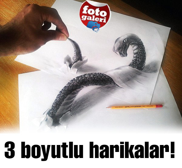 Kağıttan fırlamış gibi resimler! Kağıttan fırlamış gibi resimler!