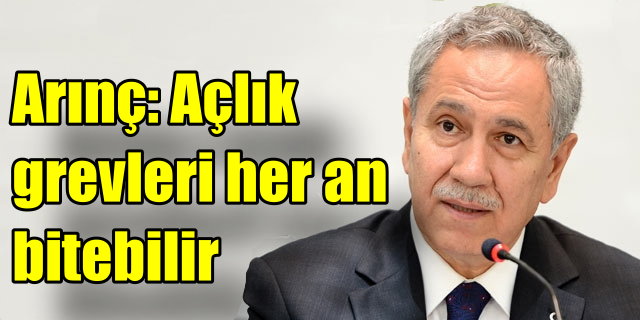 Arınç: Açlık grevleri her an bitebilir