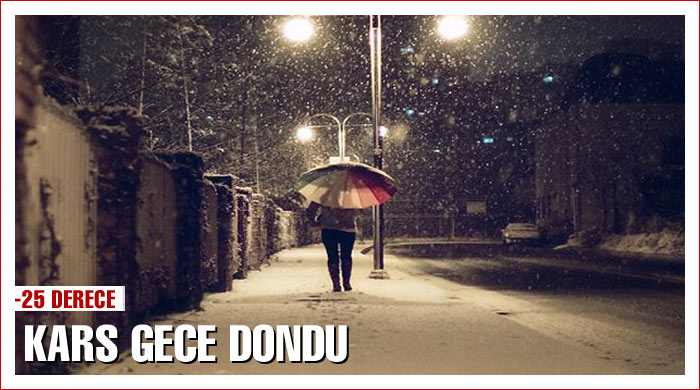 Kars geceyi -25 derecede geçirdi Kars geceyi -25 derecede geçirdi