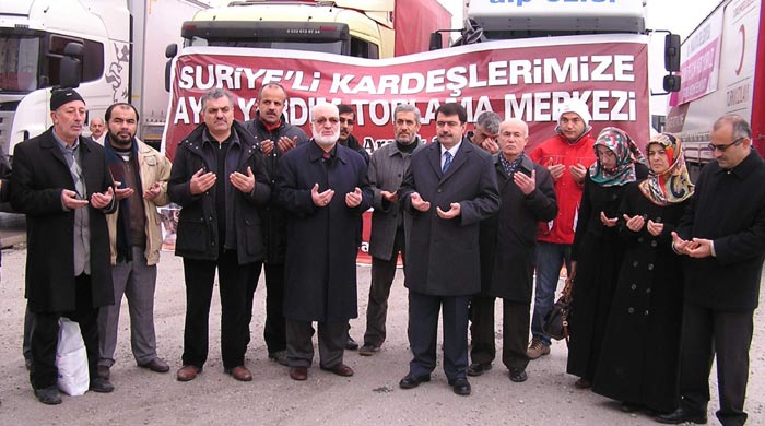Malatya'dan Suriye'ye yardım tırı Malatya'dan Suriye'ye yardım tırı