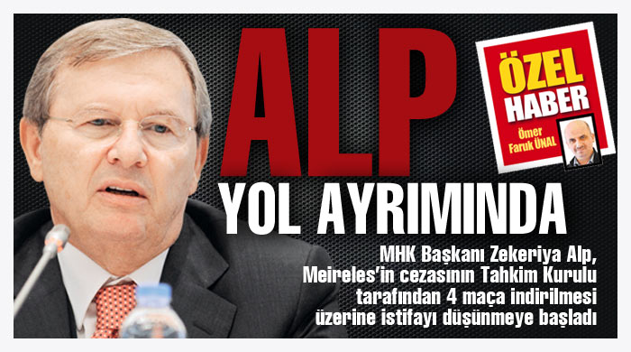 MHK Başkanı Alp: İstifam cebimde MHK Başkanı Alp: İstifam cebimde