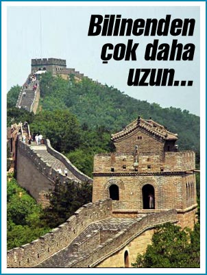 Çin Seddi bilinenden çok daha uzun Çin Seddi bilinenden çok daha uzun