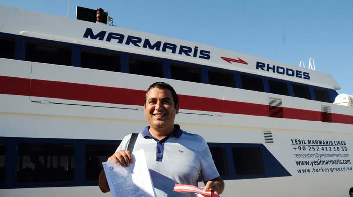 Kapıda vize aldı, Rodos'a gitti Kapıda vize aldı, Rodos'a gitti
