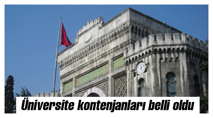 Üniversite kontenjanları belli oldu Üniversite kontenjanları belli oldu