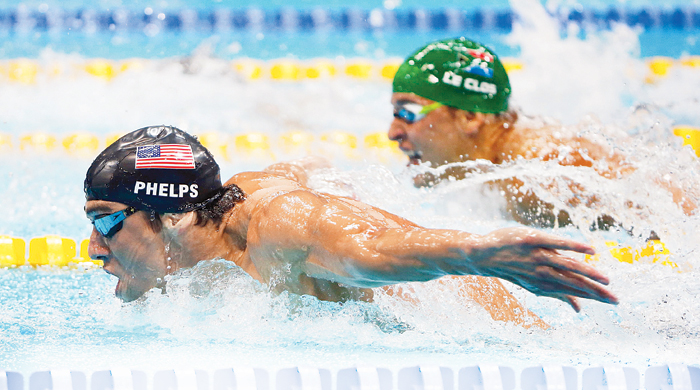 Phelps son anda yıkıldı Phelps son anda yıkıldı
