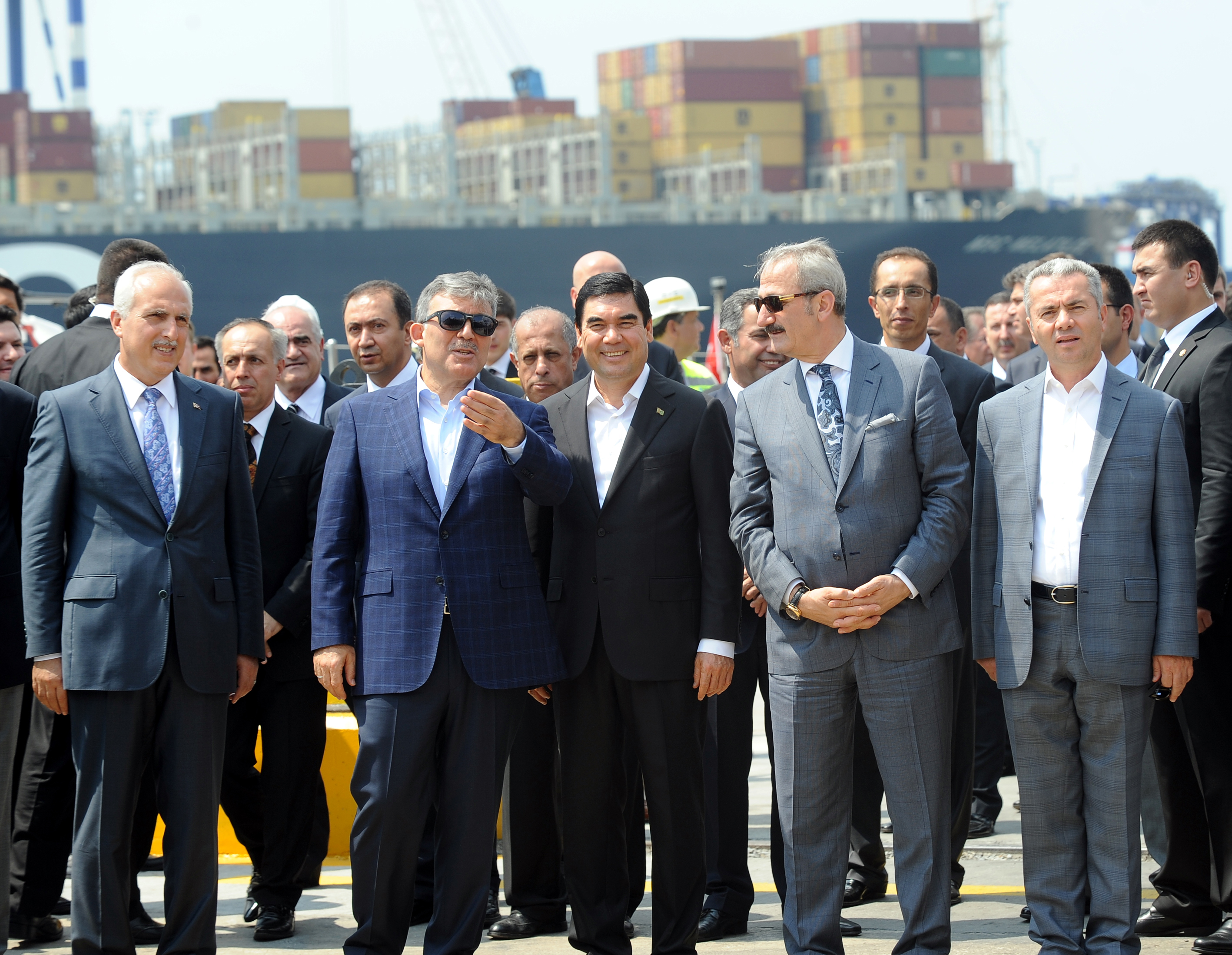 Türkmen lider Berdimuhamedov, Ambarlı'da Türkmen lider Berdimuhamedov, Ambarlı'da