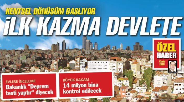 İlk kazma devlete İlk kazma devlete