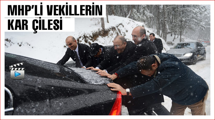 Kar, MHP'li vekilleri yolda yakaladı Kar, MHP'li vekilleri yolda yakaladı