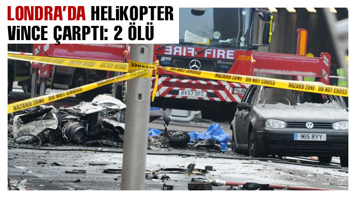 Londra'da helikopter düştü: 2 ölü Londra'da helikopter düştü: 2 ölü